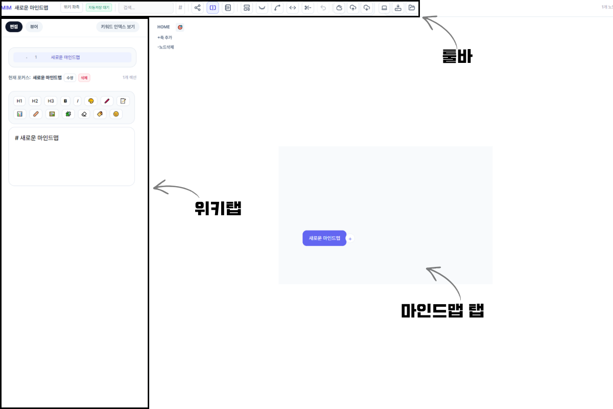 툴바 및 화면 이해하기 가이드